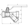 OEM-Messing-Sieb-Wasserventil-Kugelhahn